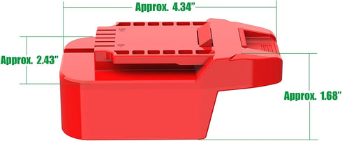 Adapter Upgrade for Bauer 20V Cordless Tools - Compatible with Milwaukee M18 Red Li-Ion Batteries for Power Supply, No Charging Function - (New Ve...