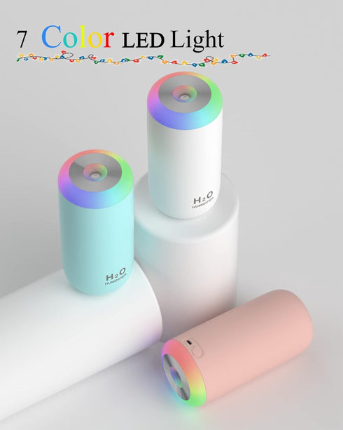 Plant Humidifier, 350ml USB Mini Humidifier for Plants, Small Plant Humidifier with Night Light, Cool Mist Humidifier Baby, Plant Humidifier indoo...