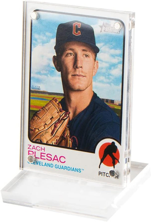 Baseball Card Display Stand Clear Acrylic Sports Graded Card Easel Holders Case Magnetic Frame (1)...