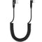 aceyoon 2-5ft Coiled USB C Cable, USB to USB C Auto Charging Cable, QC 3.0 Fast Charging Retractable Right Angle Type C Cable for Car, Compatible ...