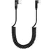 aceyoon 2-5ft Coiled USB C Cable, USB to USB C Auto Charging Cable, QC 3.0 Fast Charging Retractable Right Angle Type C Cable for Car, Compatible ...