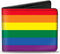 Buckle-Down Men's Buckle-down Pu Bifold - Flag Pride Rainbow Bi Fold Wallet, Multicolor, 4.0 x 3.5 US...