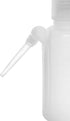 EISCO Wash Bottle, 125ml - Polyethylene - Translucent, Unbreakable - Screw Cap with Down Spout for Dispensing Liquid Labs...
