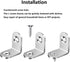 L Bracket Corner Brace Joint Right Angle 90 Degree Fastener Wood Support for Shelves Braces Mounting Brackets with Screws for Furniture Chairs Woo...
