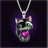 Black Cat Necklace Cute Cat Necklace Rhinestone Heart Necklace Cat Heart Necklace Jewelry for Women and Teen Girls...