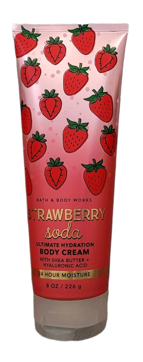 Bath and Body Works Strawberry Soda Ultra Shea Hydrating Body Cream 8 oz / 226 g...