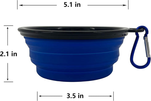 Collapsible Dog Bowl, 6 Pack, Portable, Safe, Reusable, Suitable for Indoor and Outdoor Use...