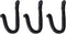 Renovators Supply Bathroom Hooks 3.5 in. Black Wrought Iron Wall Mount Hooks for Hanging Robe, Towel, Hat, Or Jewellery with Mounting Hardware Pac...
