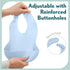 MIGHTY MONKEY Extra Deep Pocket Waterproof Silicone Feeding Baby and Toddler Bib, BPA Free Bibs for Boy, Girl, Adjustable Mess Free Eating and Dri...