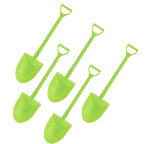 Mini Shovel Shape Spoons,Cute Disposable Plastic Dessert Spoons,Ice Cream Dessert Spoon Shovels,100 Pieces,Green,4.7 Inch....