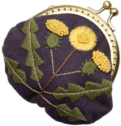 1 Set Coin Purse Embroidery Pouch Making Kit Lock Embroidery Tool DIY Coin Bag (Yellow Flower Style)......