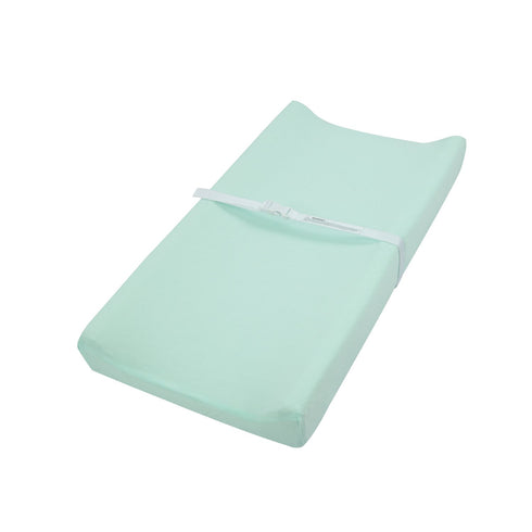 TILLYOU Changing Pad Cover Set in Soft Jersey Material - Fits 32"/34''x16 Contoured Pad for Babies, Navy Blue & Lt Green...