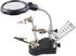 Desk Magnifier Loupe, Tabletop 3.5X 12x 3rd Helping Hand Soldering Tools LED Iron Stand Lens Magnifying Glass with 2 LED Lights, Adjustable Lockin...