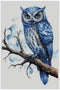 Blue Owl cotton counted cross stitch kits,150x200stitch, 26x36cm, Egyptian cotton thread, 14 count counted owl cross stitch kit...