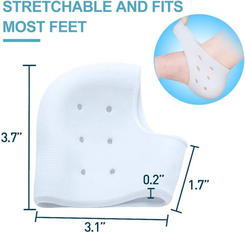 Heel Sleeves, Sumiwish 6PCS Gel Heel Cushion, Heel Support for Plantar Fasciitis, Heel Protector Pads for Bone Spur, Heel Spur Pain Relief and Cra...