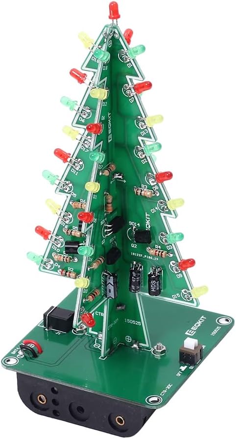 MiOYOOW Christmas Trees LED DIY Kit, Red/Green/Yellow Flash LED Funny Electronic Project Kit for DIY Electronic Enthusiast......