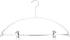 Mawa by Reston Lloyd European Non-Slip Metal Clothing Hanger, Smooth Shoulder Support & Adjustable Pant Clips, Set of 5, White...