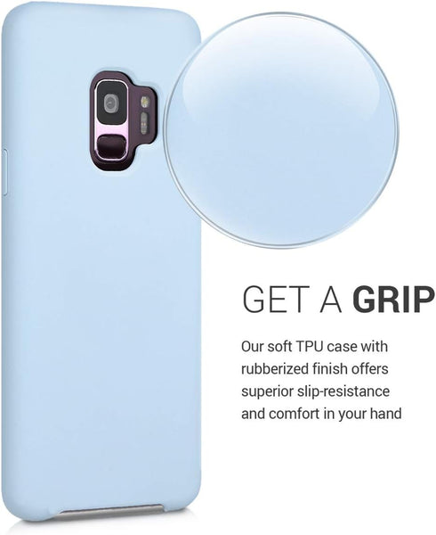 kwmobile Case Compatible with Samsung Galaxy S9 Case - TPU Silicone Phone Cover with Soft Finish - Light Blue Matte...