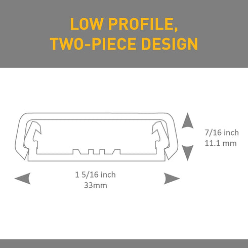Legrand Wiremold NM6 Nonmetallic Plastic Raceway for Extending Power, Flat Elbow, Ivory (1 Pack)...