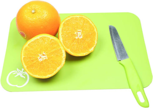 Small Flexible Plastic Cutting Board Mats, Cutting Boards Mats With Food Icons, Gripped Back and Dishwasher Safe, Set of 4 (7.5x11.4inch)...