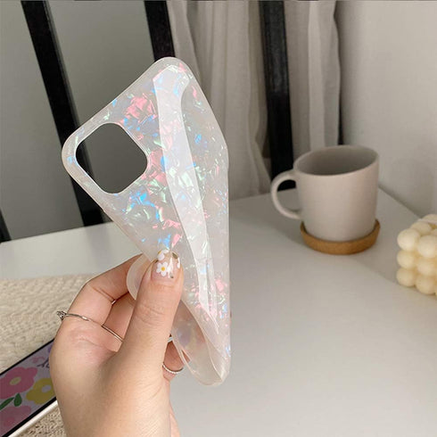 J.west for iPhone 11 Pro Max Opal Case, iPhone 11 Pro Max Phone Case Translucent Clear Women Girl Sparkly Thinfoil Protective Case Cover for iPhon...