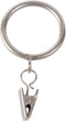 Kenney A58720012 Classic Clip Rings for Rods up to 1-Inch Diameter, Satin Nickel, 7-Pack...