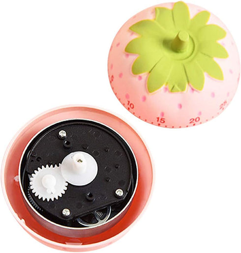 Cute Fruit Cookie Kitchen Timer | Novelty Manual Cooking Alarm | Fun Shaped Mechanical Strawberry Windup for Home Desktop Decor...