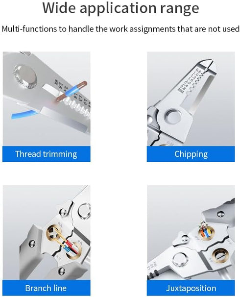 Wire Stripper Tool Set, 7 in 1 Multifunctional Wire Strippers with Heat Shrink Tube, Electrical Cutter Pliers Splitter Winding Wires Cable Crimper...