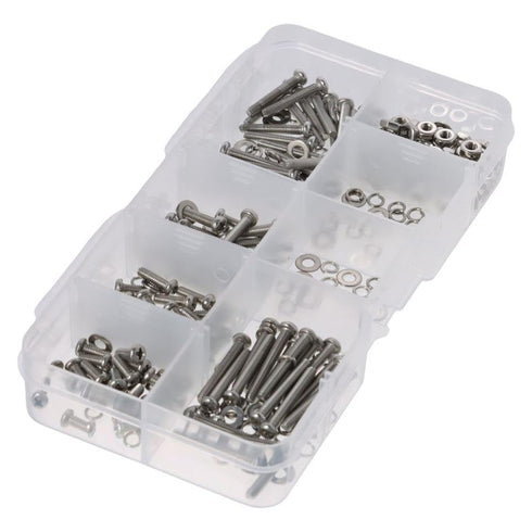 300 Pieces M2.5 Hex Socket Head Cap Metric Screws Bolts Washers Nuts,304 Stainless Steel Nuts and Bolts Assortment Kit for Home Fixation or Repair...