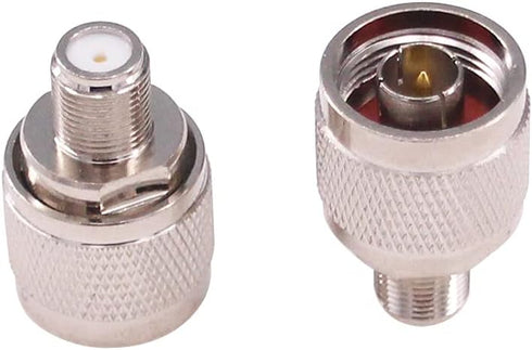 2pcs N to F Coax Adapter N Type Male to F Type Female RF Coaxial Connector for Antenna Router Booster Systems(F112-2)...