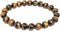 8mm Tiger Eye Stone Stretch Bracelet Round Beads Semi Gemstone for Elastic Bracelet 7.5"...