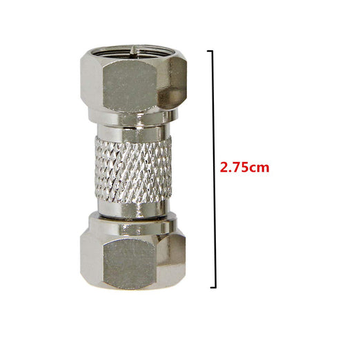 Male to Male Coax Connector, 2 Pack 75 Ohm F Type RG6 Coaxial Cable Adapter, Cable Extension Coupler for TV, Antenna, Splitter, Amplifier...