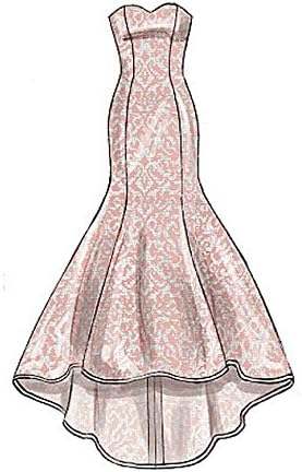 McCall's Patterns M7320 Misses'/Miss Petite Mermaid-Hem and High-Low Dresses, Size A5 (6-8-10-12-14)...