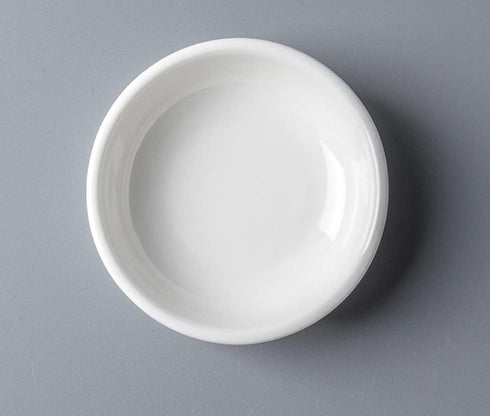 4pcs White Ceramic Seasoning Dishes Dipping Bowls Appetizer Plates,3 inch...