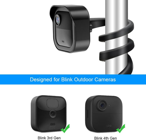 All-New Flexible Twist Mount Compatible with Blink Outdoor (4th &3rd Gen), Weatherproof Protective Housing with Blink Sync Module Wall Mount (Blac...