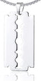 Punk Stainless Steel Razor Blade Pendant Necklace...