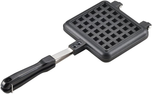 Yoshikawa SJ2275 Waffle Maker, Single, Fluorine Treatment, For Gas Stoves, Black, 13.6 x 5.6 x 1.3 inches (34.5 x 14.3 x 3.2 cm)...