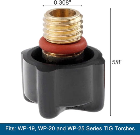 Mtsooning 5PCS 41V33 TIG Short Gasket Insulator Back Cap Consumables Replacement for TIG Welding Torch DB PTA WP 9 20 25 Series...
