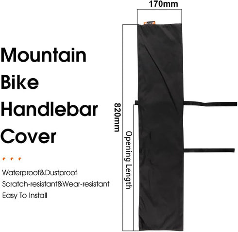 Bike Handlebar Protector Cover,Universal E-Bike Dustproof Waterproof Durable Transport Protection Case Fits Bicycle Straight Handle Bar 32*6.7in...