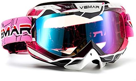 Motorcycle Motocross Goggles ATV Racing Goggles Dirt Bike Tactical Riding Motorbike Goggle Glasses, Bendable Windproof Dustproof Scratch Resistant...