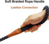 6 FT Rope Dog Leash, Soft Strong Braided Leash with Leather Tailor Connection Pet Leash for Small Medium Large Dogs...
