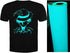 guangyintong Glow in The Dark Heat Transfer Vinyl Rolls, 12" x 5ft Luminous Blue Iron on Vinyl for T Shirts, PU Elastic HTV Vinyl for All Cutter M...
