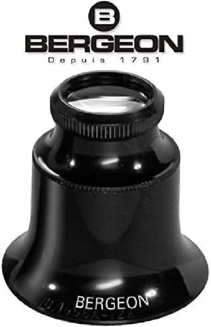 Bergeon 1458-A-15 Watchmakers Double Lens Eyeglass Loupe 15x Magnification...