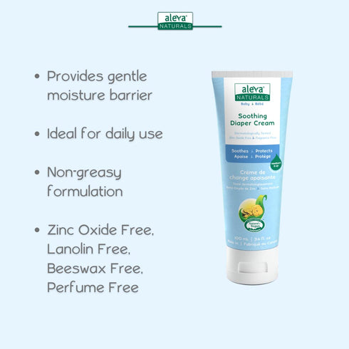 Aleva Naturals Soothing Baby Diaper Cream for Newborn and Toddlers, Fragrance-Free, Organic Shea Butter, Aloe Vera, Calendula Extracts and Sensiti...