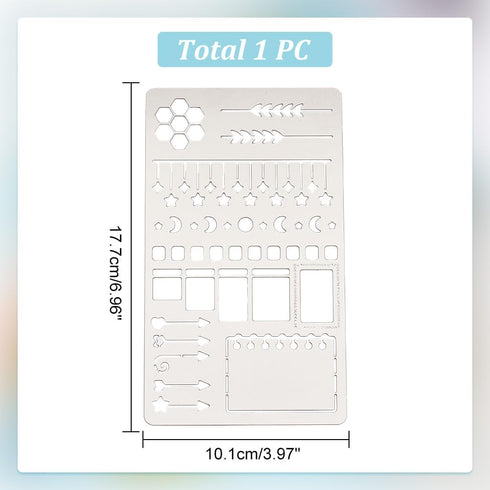 Bookmark Metal Stencils Calendar Stainless Steel Stencil Stars Arrowheads Drawing Painting Stencils Journal Planner Stencils for Diary Wood Carvin...