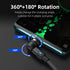 Magnetic Charging Cable, 540 ° Rotating Magnetic Phone Charging Cable with LED Light, 3-in-1 Nylon Woven Magnetic Phone Charger, Compatible with T...