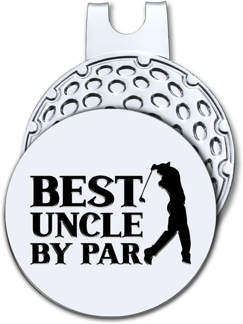 Best Uncle by Par Golf Ball Marker with Magnetic Hat Clip, Funny Golf Accessories and Golf Gifts for Men Uncle, Birthday for Golf Fan Golfer Golf ...