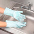 1 Pair of BPA FREE Silicone Dishwashing Gloves for Kitchen Silicone Scrubbing Gloves Soft Bristles Cleaning Pet Care Washing Reusable Non-Slip & H...
