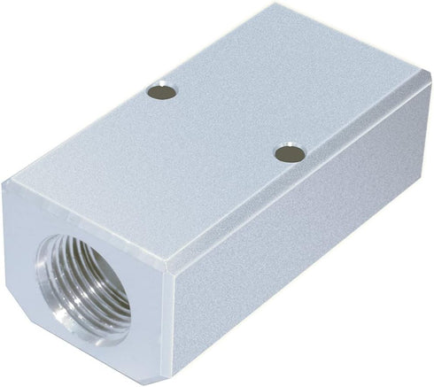 Beduan 2 Way 4 Port 1/2"NPT Input Port 1/4"NPT Output Port Aluminum Air Hose Inline Manifold Block Splitter,Pneumatic Air Compressor Manifold Fitt...