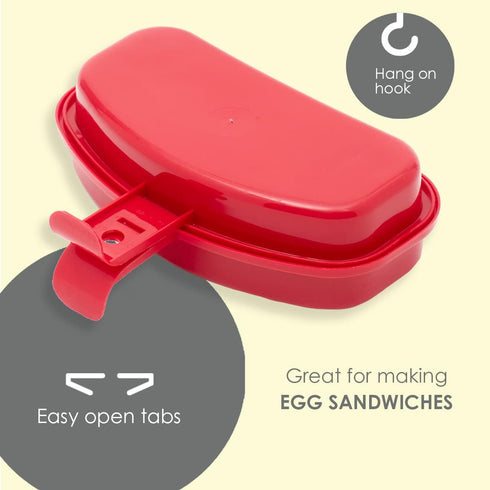 Home Basics Microwave Egg Cooker | 2 Inserts | Cook an Omelette or Individual Egg...